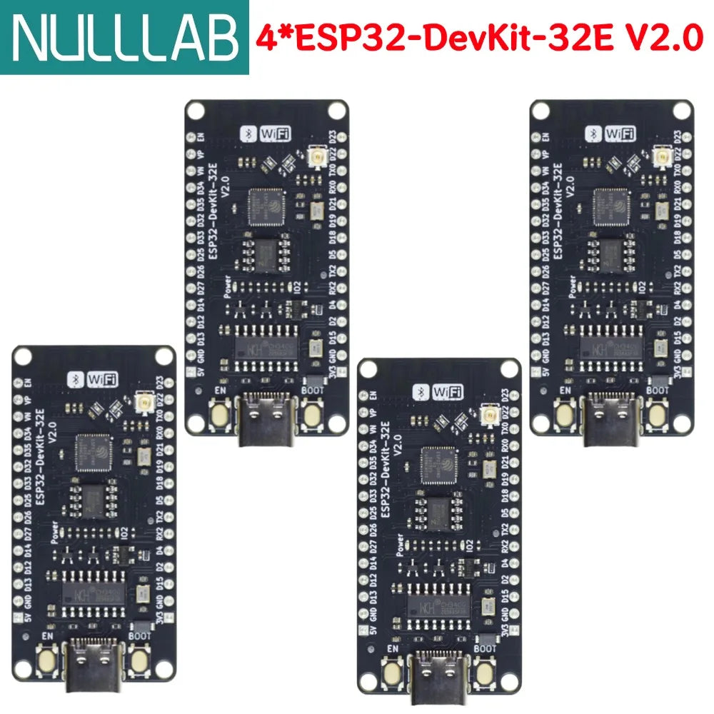 Upgraded ESP32 Development Board with USB-C Port, Equipped ESP32-D0WD-V3 Chip and 4MB Flash, 2.4GHz WiFi + BLE & Classic Bluetoo