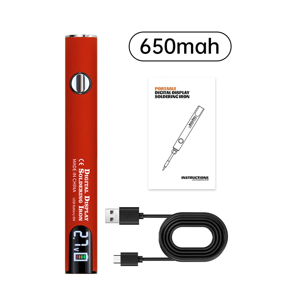 510 Mini Soldering Iron Pen Kit with Adjustable Voltage Smart USB Charger for Electronics Repair DIY Projects Smart Power Tool