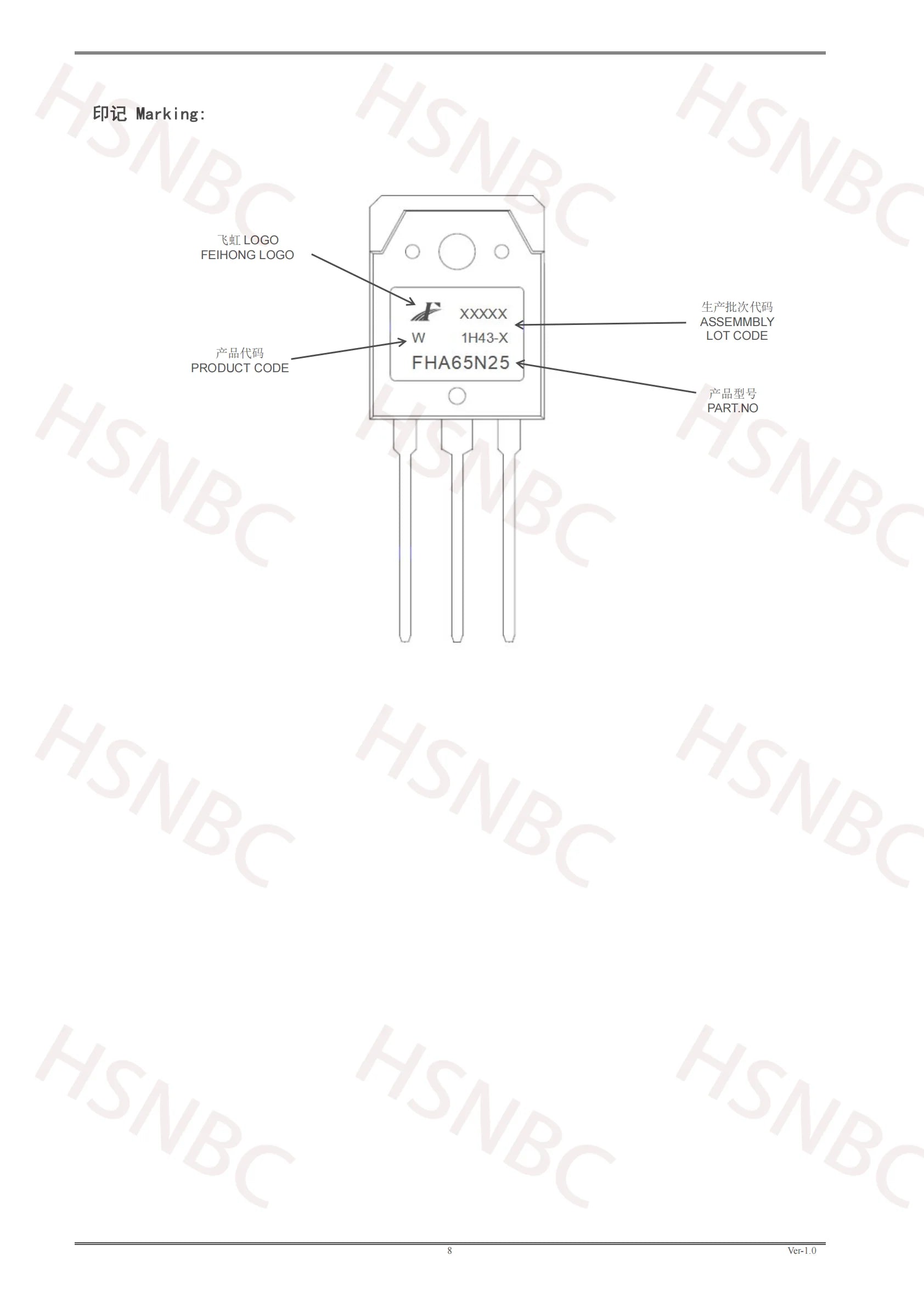 10PCS FHA65N25 65N25 FHA65N25W TO-3P 250V 65A N-channel Power MOSFET Transistor 100% New Original