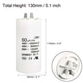 1Pcs CBB60 Run Capacitor 8uF-80uF 450V AC Double Insert 50/60Hz Cylinder White for Air Compressor Water Pump Motor