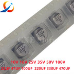 10PCS UD 10V 16V 25V 35V 50V 100V 10UF 22UF 47UF 68UF 100UF 150UF 220UF 330UF 470UF Nichicon SMD Electrolytic Capacitor  NEW