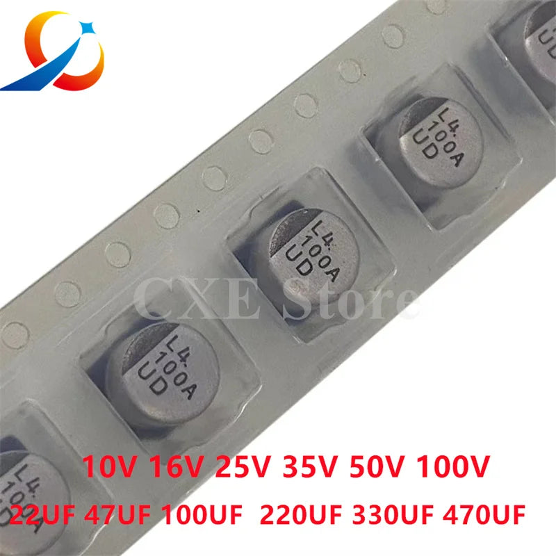 10PCS UD 10V 16V 25V 35V 50V 100V 10UF 22UF 47UF 68UF 100UF 150UF 220UF 330UF 470UF Nichicon SMD Electrolytic Capacitor  NEW