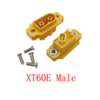 XT60E-M Connector XT60E XT60 Male Plug Soldering Type Screws Panel Mount Fixed for RC FPV Drone Quadcopter RC Lipo Battery DIY