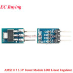 100Pcs/1pc AMS1117 3.3V 5V Power Supply Module AMS1117-3.3 AMS1117-5.0 LDO Linear Voltage Regulator Board 800mA PCB