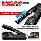 AMPCOM RJ45 Crimper CAT7 Crimping Tool for Pass Through RJ11 RJ45 Connector CAT6 CAT5E Modular Plugs With Wire Stripper Cutter