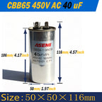 100uF CBB65 450V AC 40uF 45uF 50uF 60uF 65uF 70uF 80uF 90uF Motor Capacitor Air Conditioner Compressor Start Capacitor