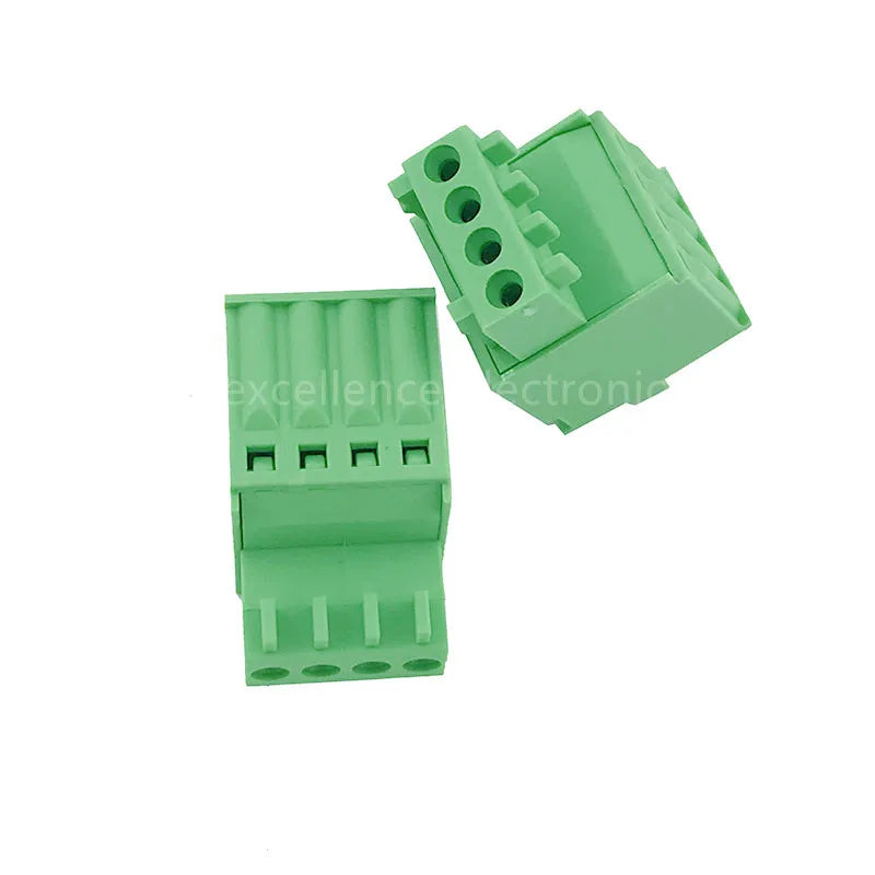 5PCS 2.54mm Terminal Block Green Spring Type Screw Free Push Button Plug Connector 2edgkd 120V 4A