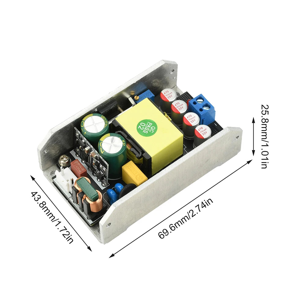 Compact GaN Power Supply Board AC 95-265V to Supply Board AC 95-265V to DC 24V 4A / 12V 8A 100W/150W High-Power Switching Power