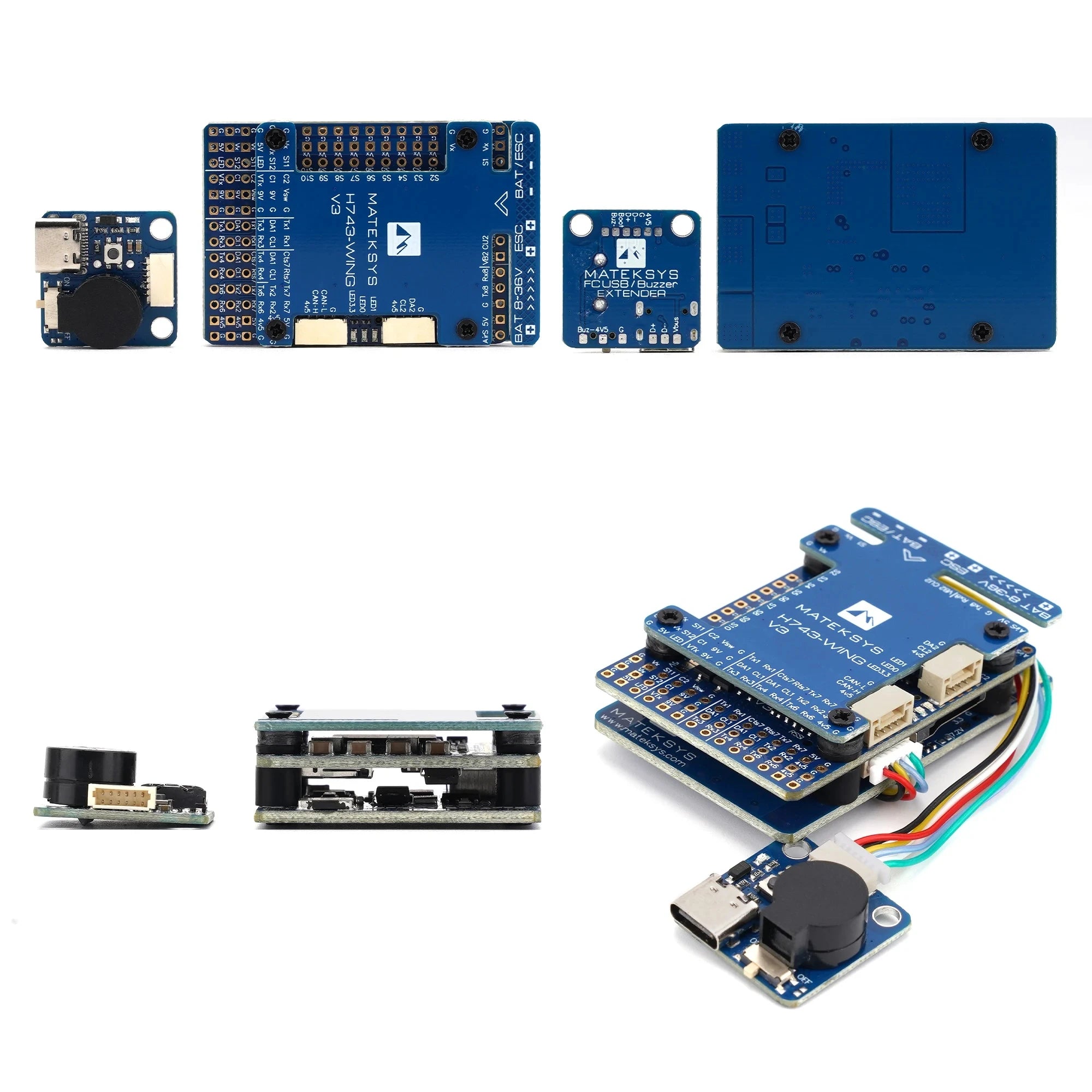 MATEK H743 WING V3 Flight Controller MATEKSYS STM32 H743VIT6 Dual IMU Baro OSD SD Slot for RC FPV DIY Racing Fixed Wing Drones