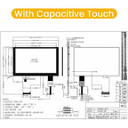 5 Inch TFT LCD Display Module 800*480 RGB IPS 40Pin 3.3V ILITTEK Driver 500 Illumination Capacitive Resistance Touch Screen
