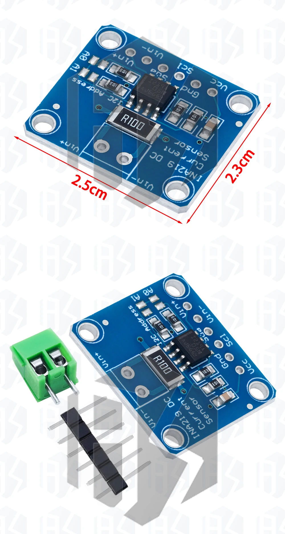 1~5PCS EGBO INA219 I2C Zero Drift Bi-directional Current Power Supply Sensor Breakout Monitoring Module