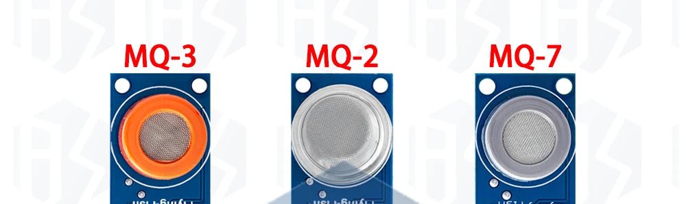 MQ Series Gas Detection Sensor Module Kit - Includes MQ-2, MQ-3, MQ-4, MQ-5, MQ-6, MQ-7, MQ-8, MQ-9, and MQ-135 for Gas Sensing