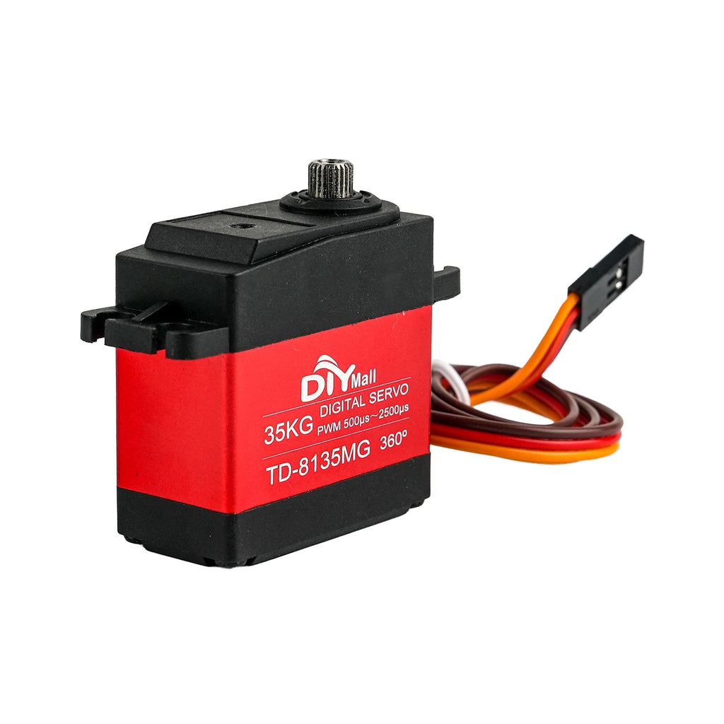 TD-8135MG Digital Servo Motor 35KG 180/270/360 Degree Waterproof Large Torque Angle Controllable 25T Metal Arm RC Cars Aircraft