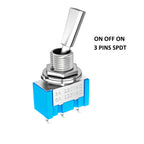 10PCS Mini Toggle Switch 3 Position 2 Position ON OFF ON DPDT SPST DPST 6A 125VAC 3A 250VAC Latching Flat Handle for Car Truck
