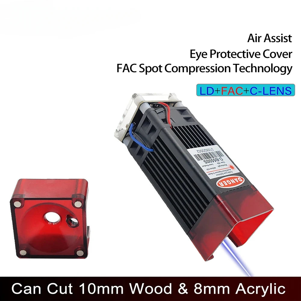 445nm 40W 80W Laser Module Double Laser Diode Head TTL PWM CNC Laser Engraving Metal Cutting Wood Machine Tool Eye Protect FAC