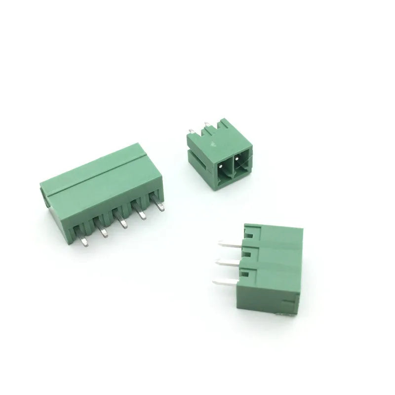 100pcs/50pairs 15EDG 3.81/3.5mm 300V8A 2/3/4/5/6/7/8/9/10 KF2EDG Straight Right Angle Plug In PCB Wire Terminal Block Connector
