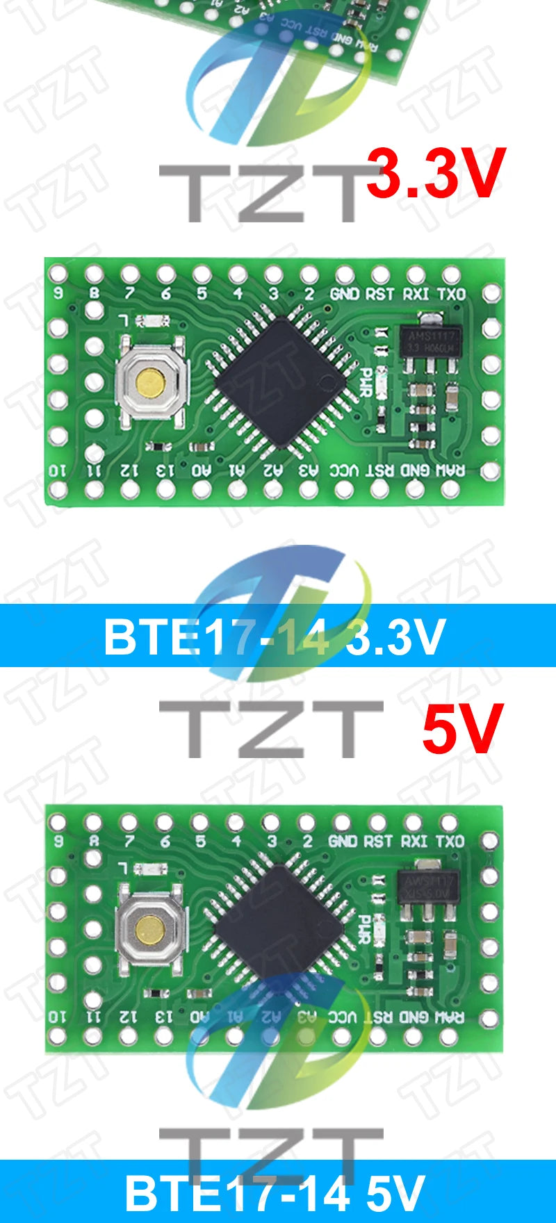 TZT LGT8F328P LQFP32 MiniEVB 3.3V / 5V Replaces Pro Mini ATMEGA328P Fully Compatible For Arduino USE HT42B534-1 Driver