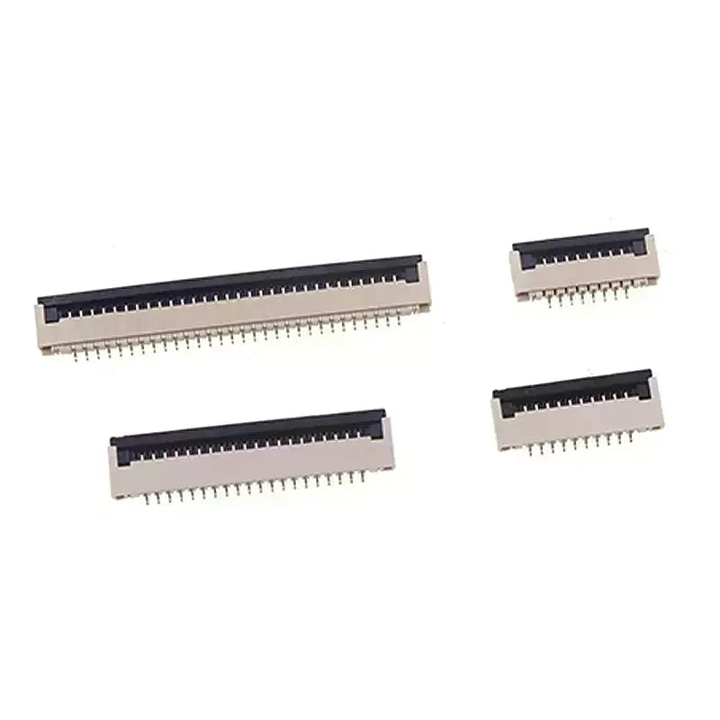 5Pcs 1.0mm Pitch FFC FPC Connector Socket Flip Type ZIF Flat Cable Connector 4/6/8/10/12/16/20/22/24/30 Pin SMD Adapter Kit