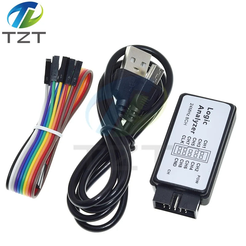 1/3PCS USB Logic Analyzer 24MHz 8 Channel 24M/seconds Logic Analyzer Debugger For ARM FPGA Logic Analyzer Logic 24M 8CH