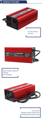 16.8V 20A Lithium Battery Charger For 14.8V 4S 80AH 100AH Li-Ion Lipo Battery Pack Aluminum Case With Fan