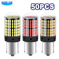 50Pcs BA15S 1156 BAU15S PY21W T20 7443 W21/5W P21/5W BAY15D 1157 3157 P27/7W LED Reverse Brake Lights LED Signal Lamp Car Lights