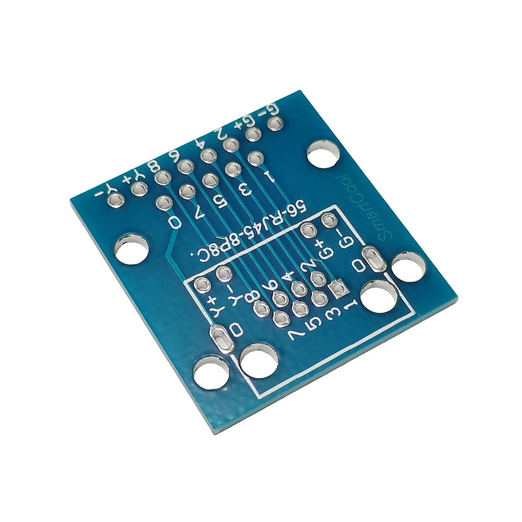 RJ45 Network Port Adapter Test Board Horizontal 8p Crystal Head Female Socket Circuit Board with Light