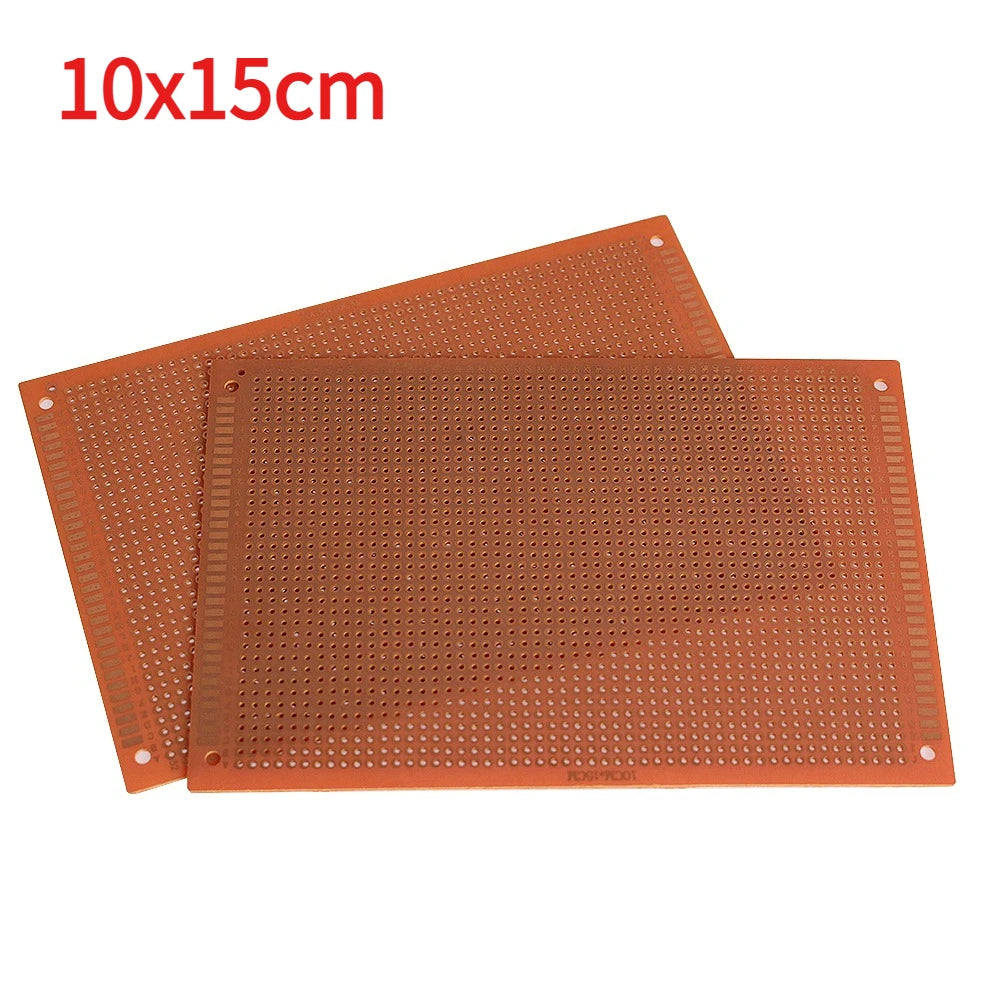 2PCS 10x15 10x22 12x18 13x25 15x18cm PCB Breadboard Protoboard Single-Side Universal Printed Circuit Boards Yellow DIY Soldering