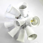 3/5/9 Heads 360D Adjustable Screw Ceiling Mount E26 E27 LED Lamp Base Light Bulb Socket Holder Adapter Converter Splitter