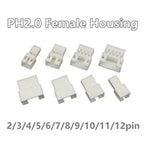 100pcs /LOT JST PH2.0 Straight/Curved Needle Connector 2Pin~16Pin Male Pin Header Right Angle 90°/180° 2.0mm Pitch