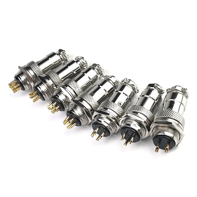DF16 Reverse-mounting Aviation Plug GX16 2-8pin Soldering Connector M16F AB Rebel Signal Socket M16F 300/500V Male Female Set
