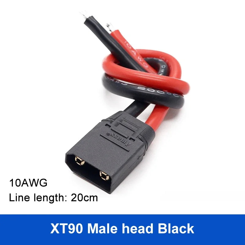 30A XT90NE Lithium Battery Charging Connector Wire Fixed Female Head Welded Type Gold-plating XT90 Terminal Male New Energy Plug