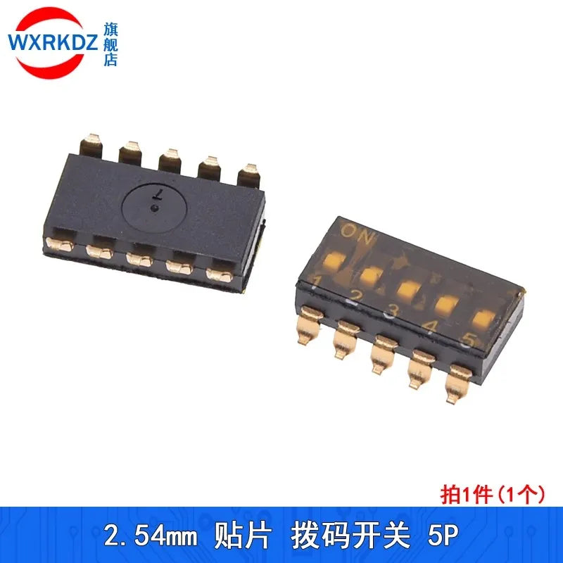 10pcs SMD SMT Slide Type Switch 1P 2P 3P 4P 5P 6P 8P 10P 2.54mm Position Way DIP Black Pitch Toggle Switch Black Snap Switch