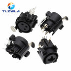 1PCS 3pin XLR Female Socket Connector Panel Mount Mixer Microphone Audio Speakers Plug Adapter