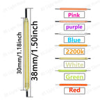 10-900pcs LED Filament 38mm 3V 2200k Warm White Pink Red Blue Green Purple Edison Light Bulb DIY Home Lighting Light Source