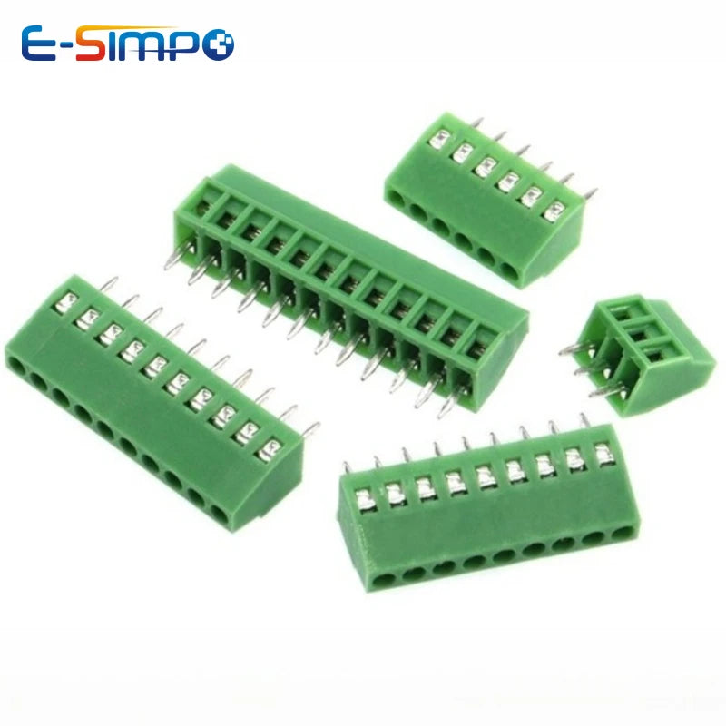 10PC KF128 2.54mm 0.1" Mini Terminal PCB Board Connector for Wire 2/3/4/5/6/7/9/10/12/14/16P Screw Terminal Block 26-18AWG Cable