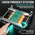 YIHUA 853AAA 1200W Preheating Station PCB Preheater Soldering Station BGA Rework Station Soldering Iron Heat Gun Welding Station