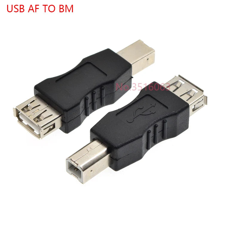1/2/5PCS USB2.0 A Male & A Female to B Female Printer Print Converter Adapter Connector USB 2.0 Port Retail wholesale USB 2.0
