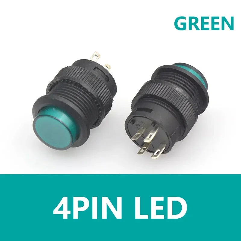 5pcs R16-503 Self-locking Momentary Switch 4Pin Latching Self-reset ON-OFF 16mm Push Button Switch with LED Light