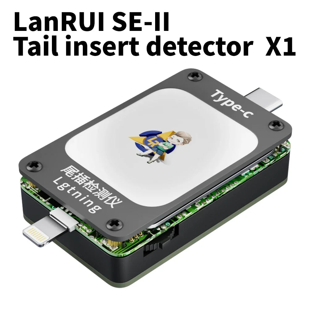 Lanrui Mobile Phone Tail Plug Detector Support Lightning and Type-C Interface Devices for iPhone HUAWEI Samsung XM Repair Tools