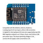 10pcs WeMos D1 Mini Pro V3.0 NodeMcu 4MB/16MB Bytes Lua WIFI Internet of Things Development Board Based ESP8266 CH340G Nodemcu V