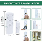 5pcs/10pcs Wireless Door Window Sensor Alarm 95db Anti-theft 433mhz Door Contact Detector Magnetic for Home Security Protection