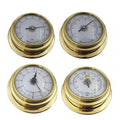 367D 4 Pcs Boat Barometer Clock Thermometer Hygrometer Weather Station Set Wall Mounting Type Brass for Case for Shell Lightw