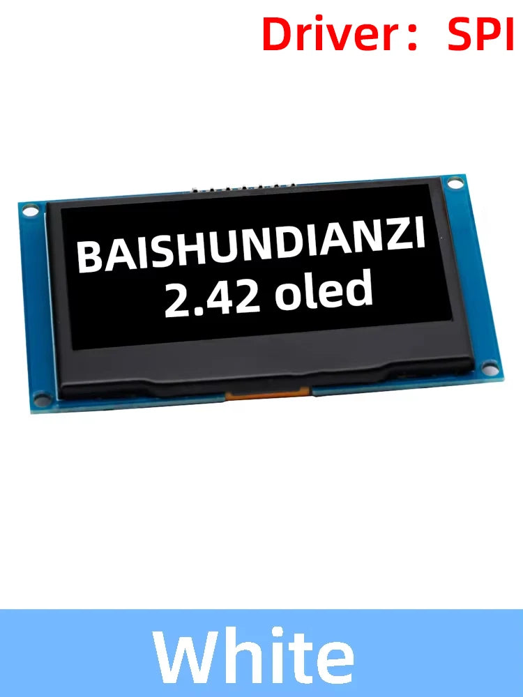 ‌2.42 Inch SSD1309 OLED Display Module 128x64 HD Screen - SPI/I2C Dual Interface 7-Pin Compatible with for Arduino UNO R3