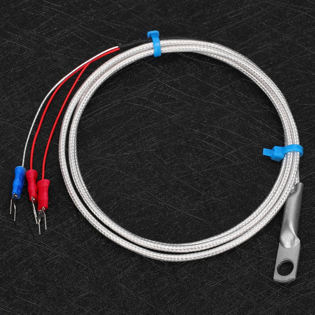 Temperature Sensor Probe PT100 Thermistor Temperature Measuring Probe Round Hole Patch Type Temperature Measuring Probe