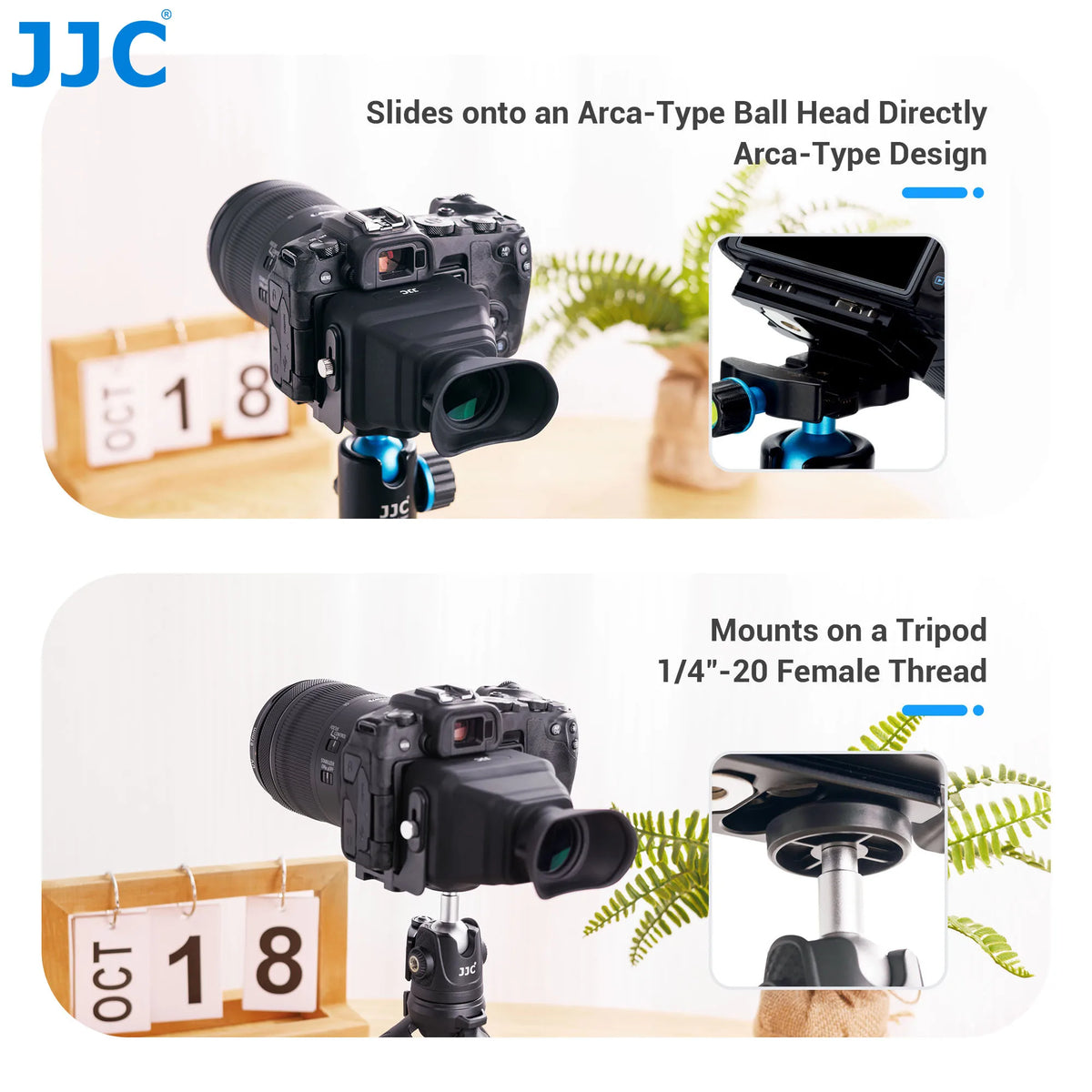 JJC 3X LCD Viewfinder Camera Extender Eyecup Eyepiece Collapsible Fit 3.0' Screen for Nikon Z30 Sony ZV-1 RX100 Fuji X-T30 III