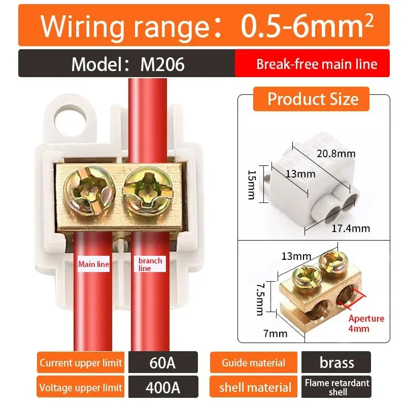 5/10PCS T-type High power branch terminal wire terminal Quick Junction Box Terminal Block Electric Cable CONNECTORS  copper