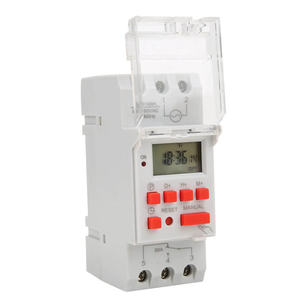 TM919BK  85~265V AC 30A LCD 7 Days Programmable Digital Timer Switches LCD Timer Switches