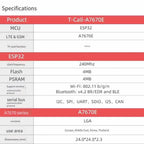 LILYGO T Call A7670 4G 2G ESP32 Development Board A7670E LTE GSM Module