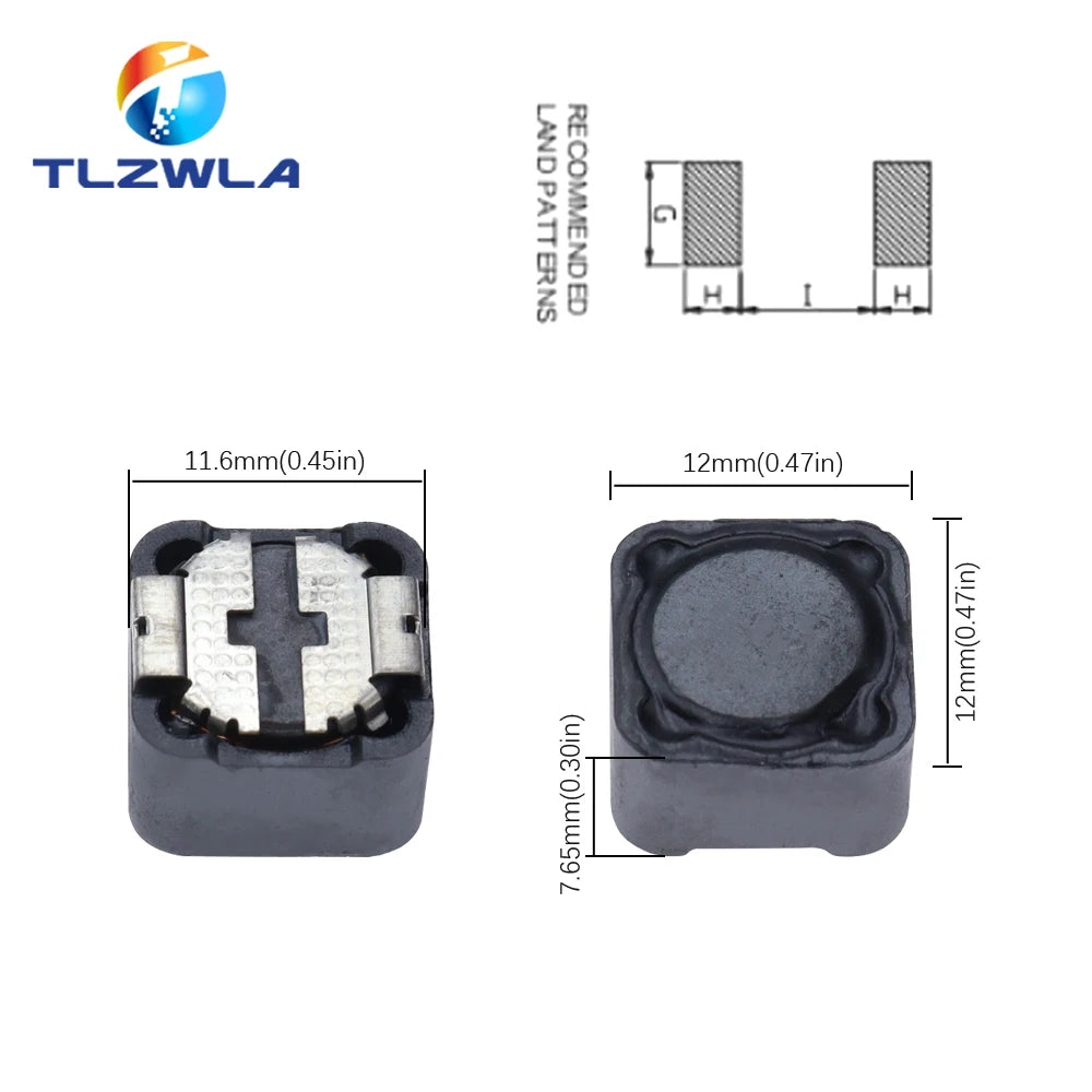 CDRH127 Power Inductor 2.2/3.3/4.7/6.8/10/15/22/33/47/68/100/150/220/330/470UH SMD Inductance CD127 12*12*7mm
