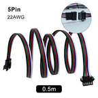 1-10 PCS 2Pin 3Pin 4Pin 5Pin JST LED Extension Cable 22AWG Electric Wire Male Female Connector for Led Light Strip CCTV Driver